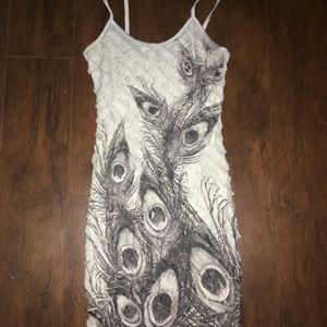 Peacock Print Dress